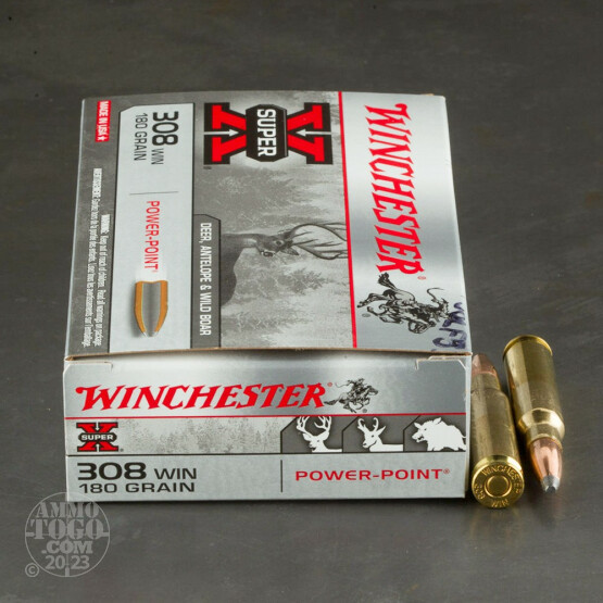 20rds - 308 Winchester 180gr. Super-X Power Point Ammo