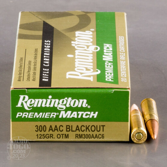 20rds - .300 AAC BLACKOUT Remington Premier Match 125gr. OTM Ammo