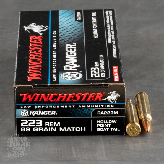 200rds - 223 Winchester Ranger 69gr. HPBT Match Ammo