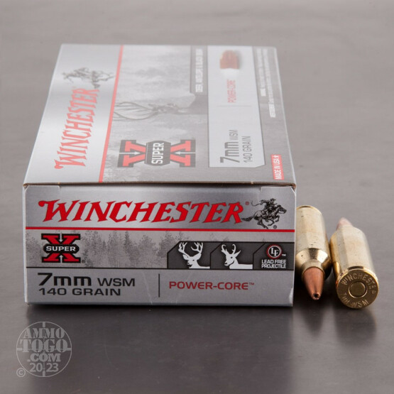 20rds - 7mm WSM Winchester Super-X 140gr. Power-Core Lead Free HP Ammo