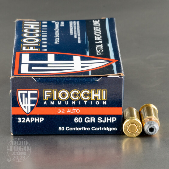 50rds - 32 Auto Fiocchi 60gr. Semi Jacketed Hollow Point Ammo