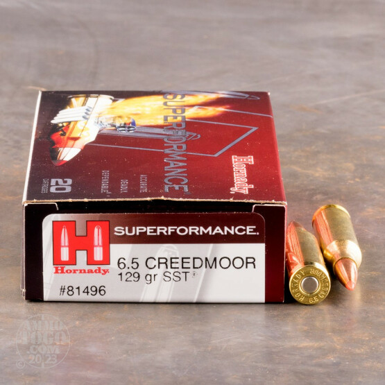 20rds – 6.5 Creedmoor Hornady Superformance 129gr. SST Ammo