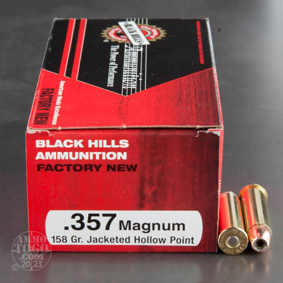 500rds - 357 Mag Black Hills 158gr. Jacketed Hollow Point Ammo