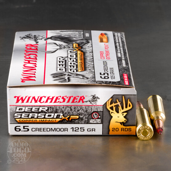 20rds – 6.5 Creedmoor Winchester Deer Season XP Copper Impact 125gr. Extreme Point Ammo