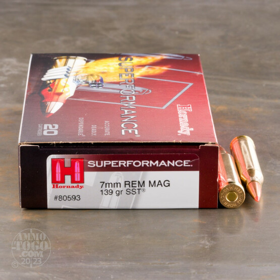 20rds – 7mm Rem Mag Hornady Superformance 139gr. SST Ammo