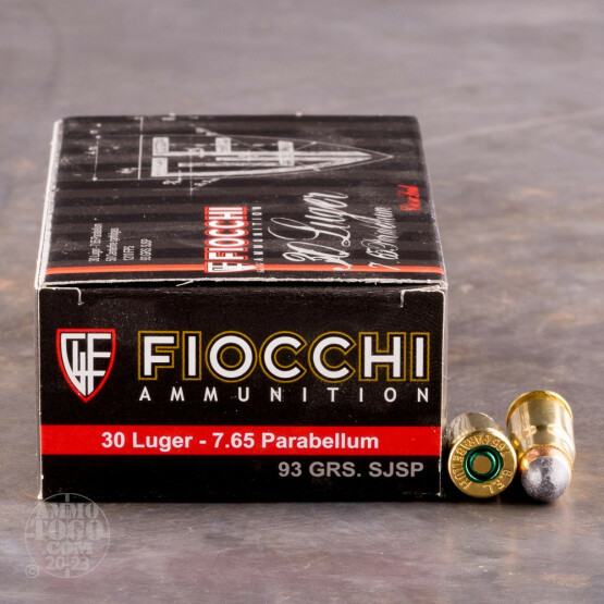 50rds - 30 Luger Fiocchi 93gr. Soft Point Ammo