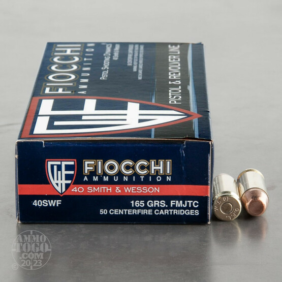 50rds - 40 S&W Fiocchi 165gr. FMJ Ammo