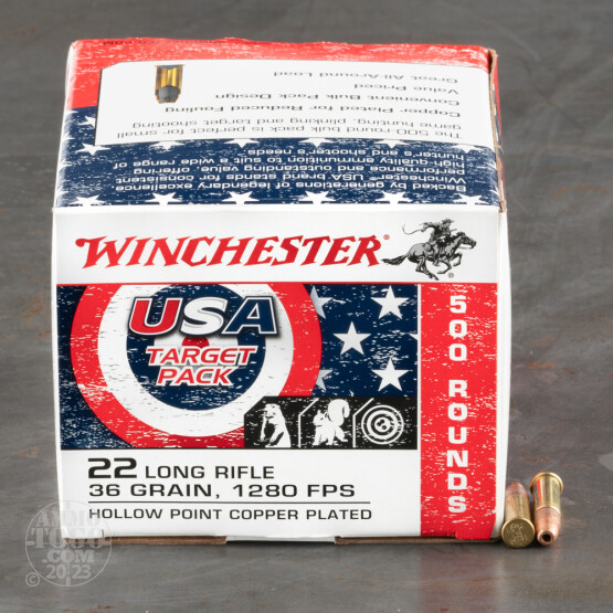 500rds – 22 LR Winchester USA Game & Target 36gr. CPHP Ammo
