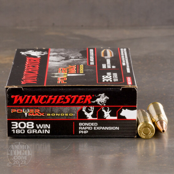 20rds - 308 Winchester 180gr. Power Max Bonded PHP Ammo