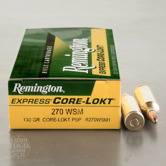 20rds - 270 WSM Remington 130gr. Core-Lokt Pointed Soft Point Ammo