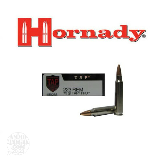 20rds - .223 Hornady TAP FPD 75gr. HP Ammo