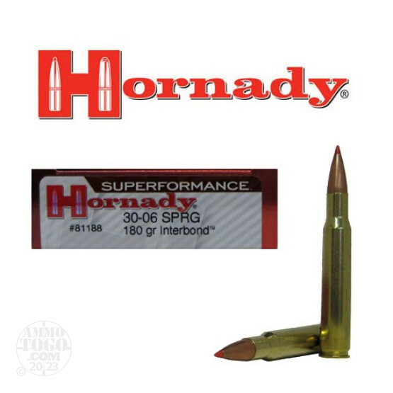 20rds - 30-06 Hornady 180gr InterBond Ammo