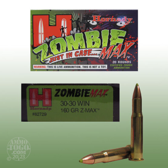 20rds - 30-30 Win. Hornady Zombie Max 160gr. Z-MAX Ammo