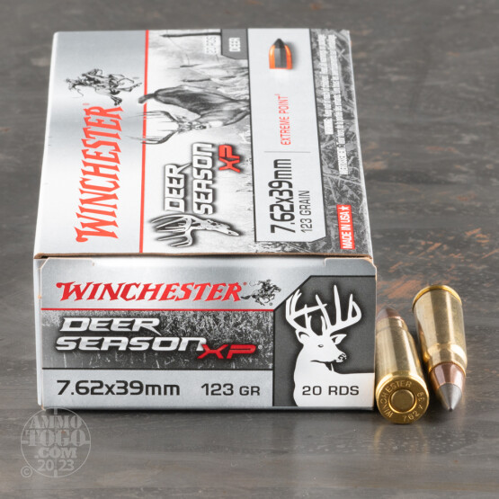 20rds – 7.62x39 Winchester Deer Season XP 123gr. Extreme Point Ammo