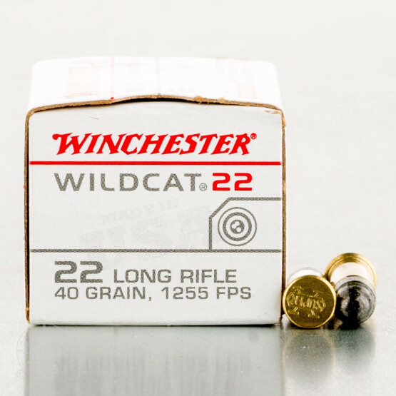 50rds – 22 LR Winchester Wildcat 22 40gr. LRN Ammo