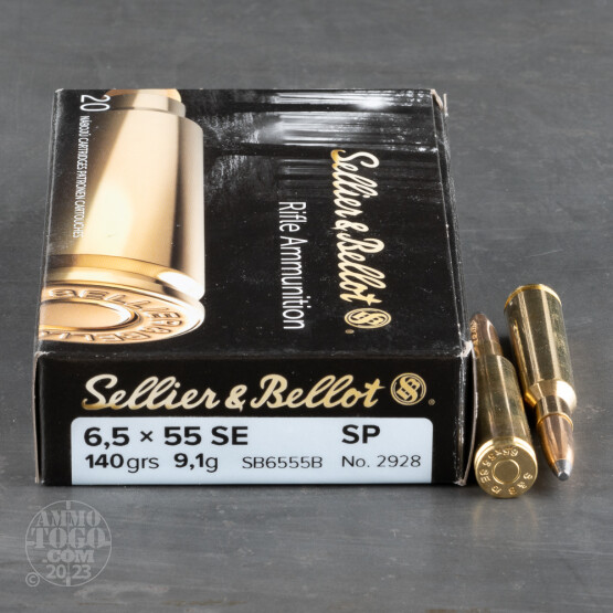 20rds – 6.5x55 Sellier & Bellot 140gr SJSP Ammo