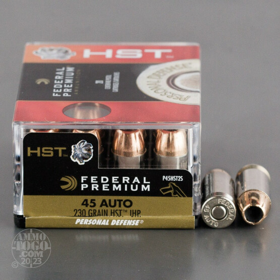 20rds - 45 ACP Federal Personal Defense HST 230gr. JHP Ammo