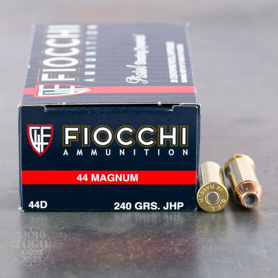 50rds - 44 Mag Fiocchi 240gr Jacketed Hollow Point Ammo