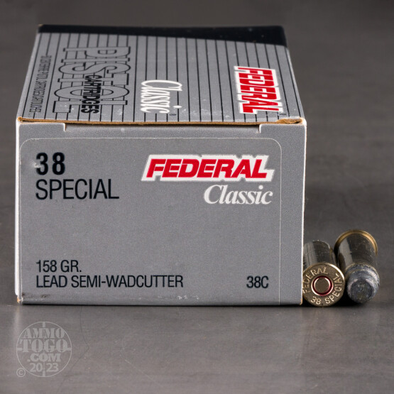 50rds – 38 Special Federal 158gr. LSWC Ammo