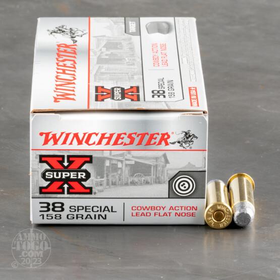 50rds - 38 Special Winchester 158gr. Lead Flat Nose Ammo