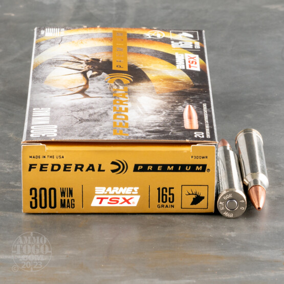 20rds – 300 Win Mag Federal 165gr. Barnes TSX Ammo