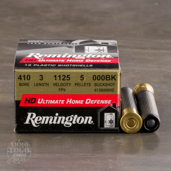 15rds - 410 Gauge Remington Ultimate Home Defense 3" 5 Pellet 000 Buckshot Ammo