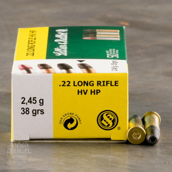 50rds - 22LR Sellier & Bellot 38 gr. High Velocity Hollow Point Ammo