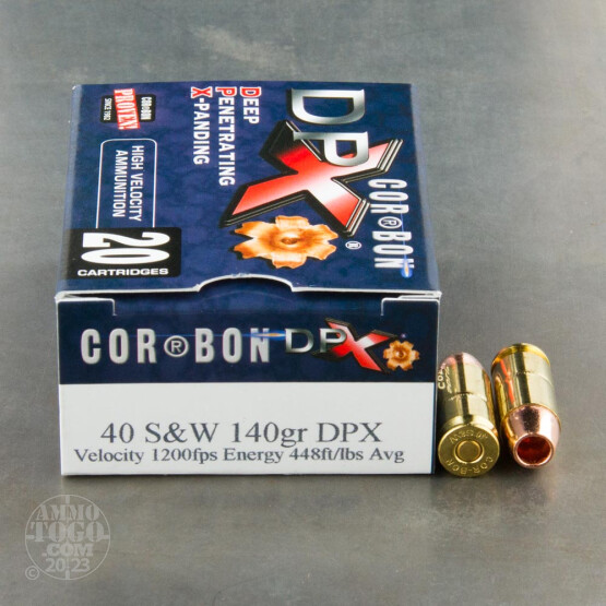 20rds - 40 S&W Corbon DPX 140gr. HP Ammo
