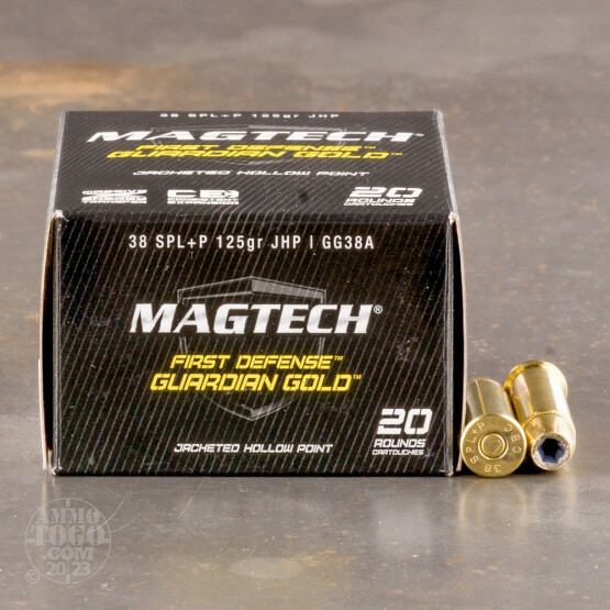 20rds - 38 Special MAGTECH Guardian Gold 125gr. +P HP Ammo