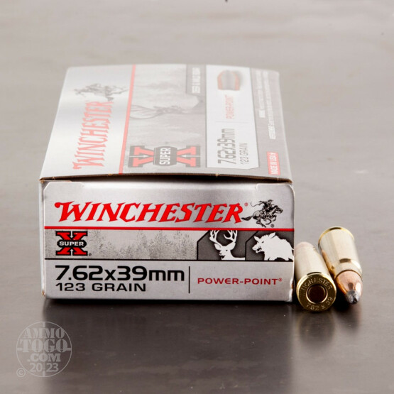 20rds - 7.62x39 Winchester Super-X 123gr. Soft Point Ammo