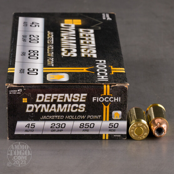 1000rds - 45 ACP Fiocchi 230gr. Jacketed Hollow Point Ammo