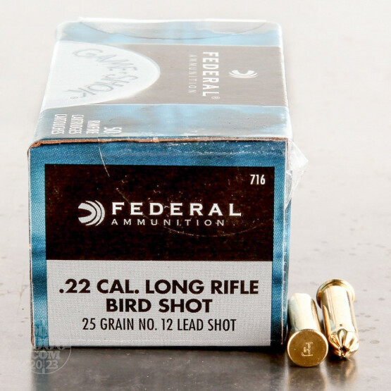 50rds - 22 LR Federal #12 Shot Shotshells