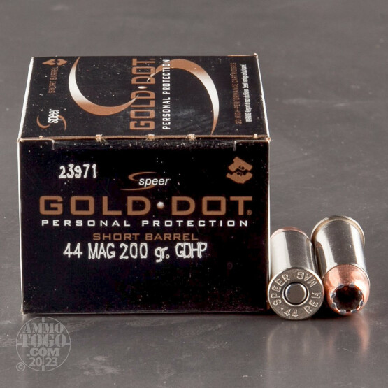 20rds - 44 Mag Speer Gold Dot Short Barrel 200gr. HP Ammo