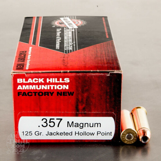 50rds - 357 Mag Black Hills 125gr. Jacketed Hollow Point Ammo