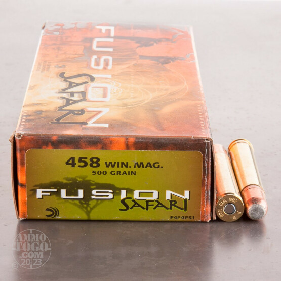 20rds - 458 Win. Mag. Federal Fusion Safari 500gr. SP Ammo