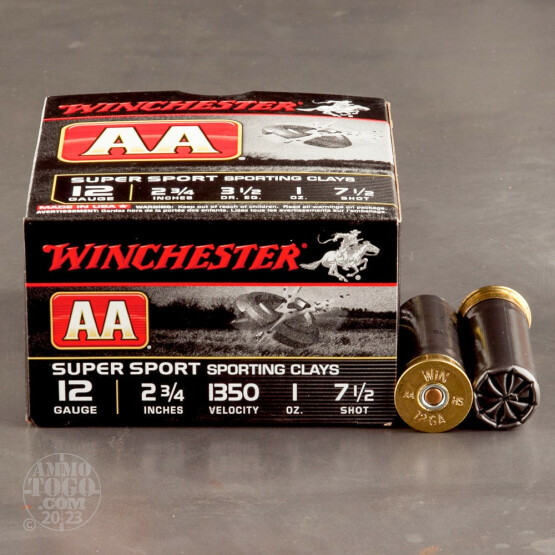 25rds - 12 Gauge Winchester AA Sporting Clays 2-3/4" 1oz. #7.5 Shot Ammo