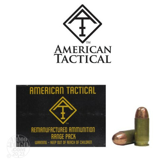 50rds - 45 ACP American Tactical Imports Re-Mfg. 230gr. TCJ Ammo