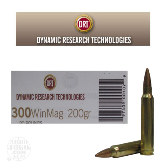 20rds - 300 Win. Mag DRT 200gr. BTHP Lead Free Frangible Ammo