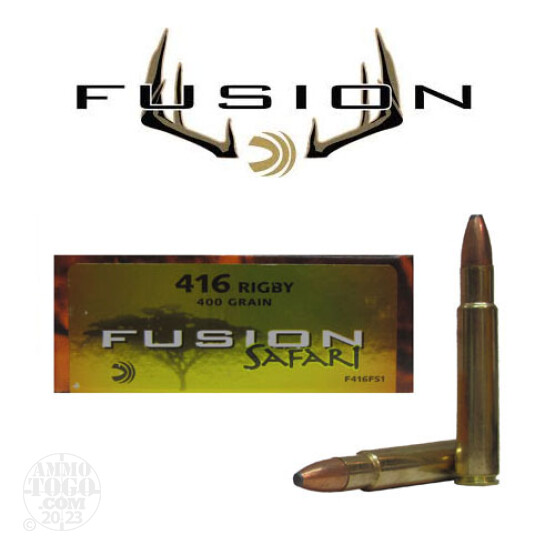 20rds - 416 Rigby Federal Fusion Safari 400gr. SP Ammo