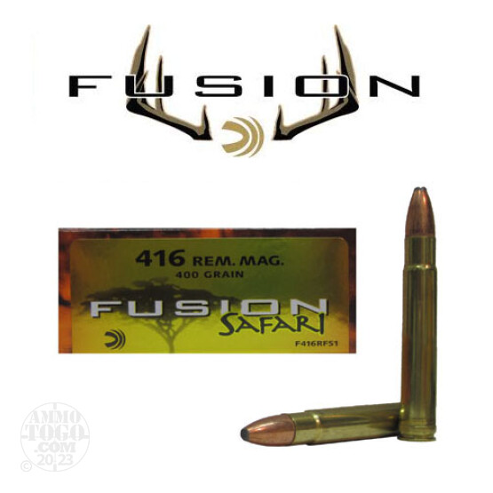 20rds - 416 Rem. Mag. Federal Fusion Safari 400gr. SP Ammo