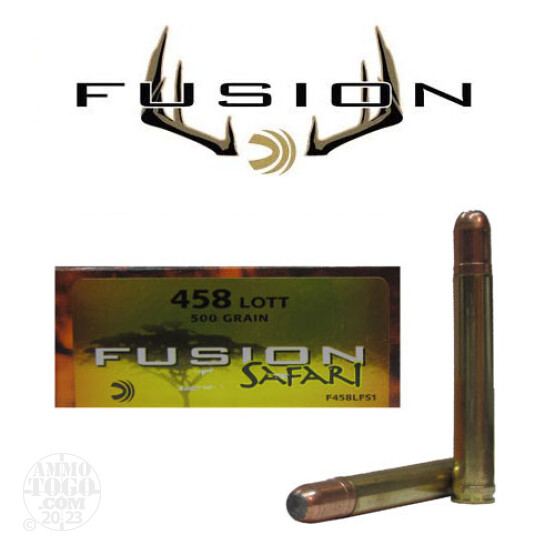 20rds - 458 Lott Federal Fusion Safari 500gr. SP Ammo