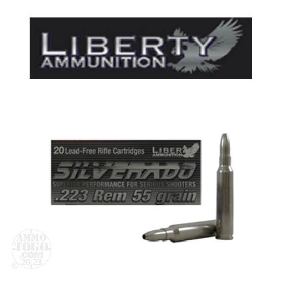 20rds - 223 Liberty Ammunition Silverado 55gr. Fragmenting HP Ammo