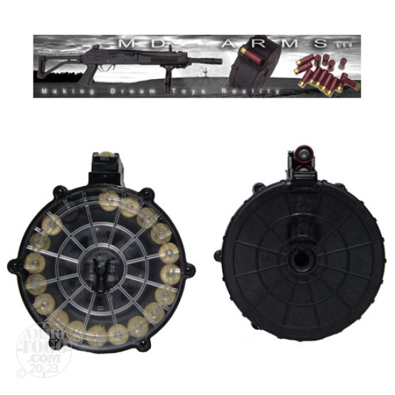 1 - MD Arms Saiga 12 Gauge 20rd. Drum Polymer w/Clear, Black & Smoke Cover Plate