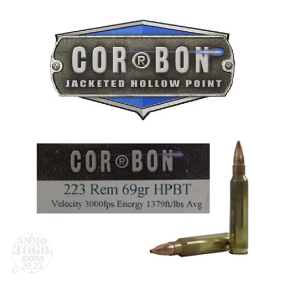 200rds - .223 Corbon Performance Match 69gr. HPBT Ammo