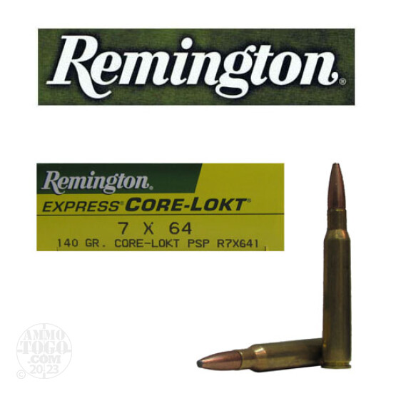 20rds - 7x64 Remington Express Core-Lokt 140gr. PSP Ammo