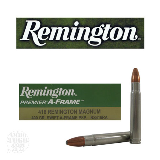 20rds - 416 Rem Mag Remington Premier 400gr. Swift A-Frame PSP Ammo