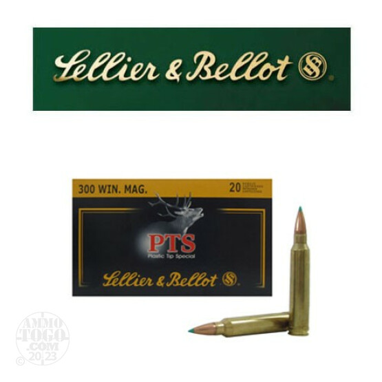 20rds - 300 Win Mag Sellier and Bellot 180gr. PTS Polymer Tip Ammo