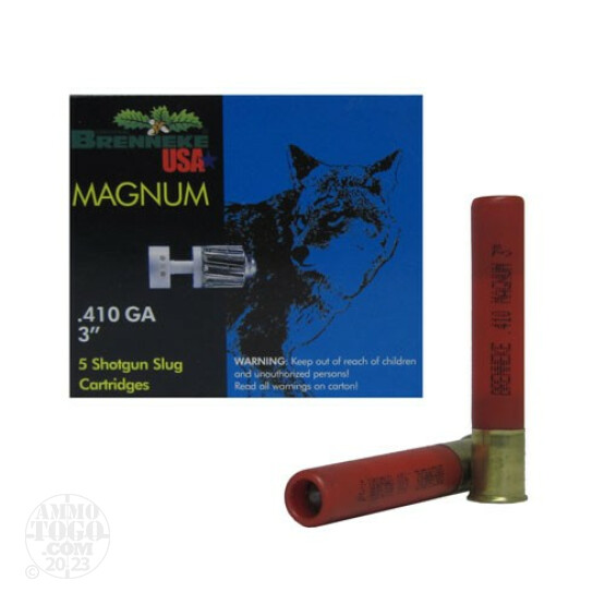 25rds - 410 Gauge Brenneke Magnum 3" 1/4oz. Slug Ammo
