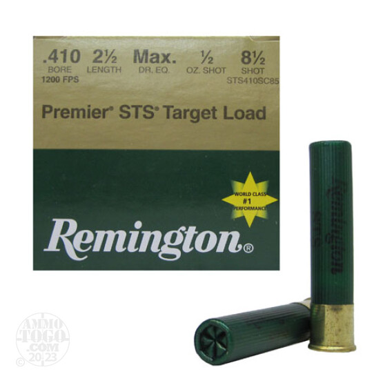 25rds - 410 Gauge Remington Premier STS Target Load 2 1/2" 1/2oz. #8 1/2 Shot Ammo