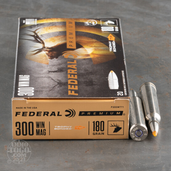 20rds - 300 Win Mag Federal 180gr. Trophy Bonded Tip Ammo